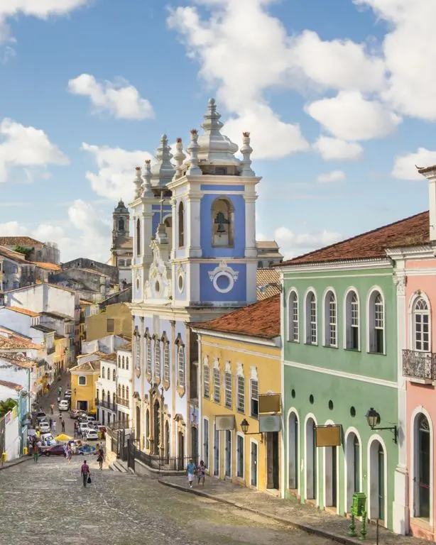 Casarões coloridos do Pelourinho, no Centro Histórico de Salvador